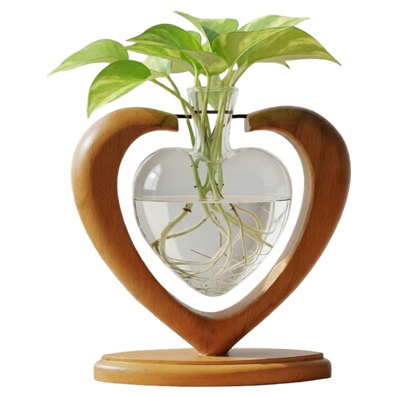 Propagation Station Vase - IALJ-Plant Propagatie Station, massief houten standaard